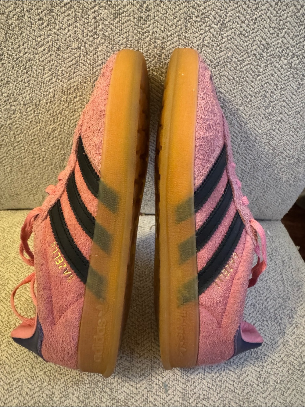 Adidas Gazelle Pink Suede Sneakers - Picture 3 of 8